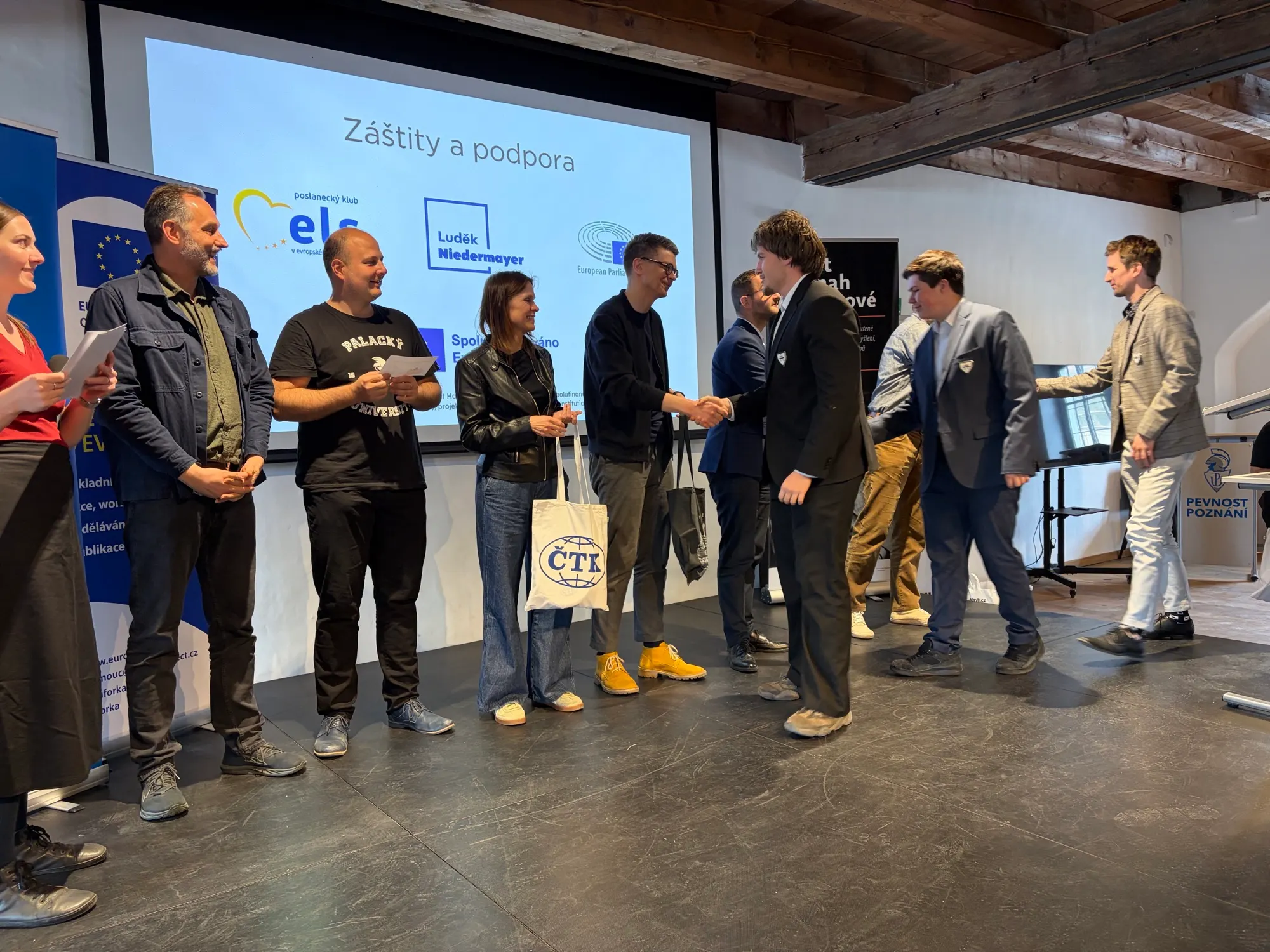 Award recipients gathered on stage